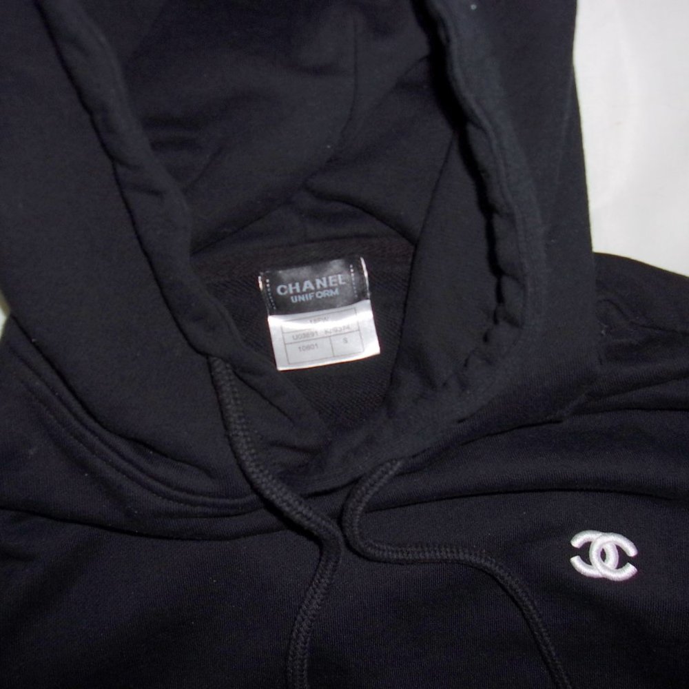 Chanel Black CC Hoodie Logo
